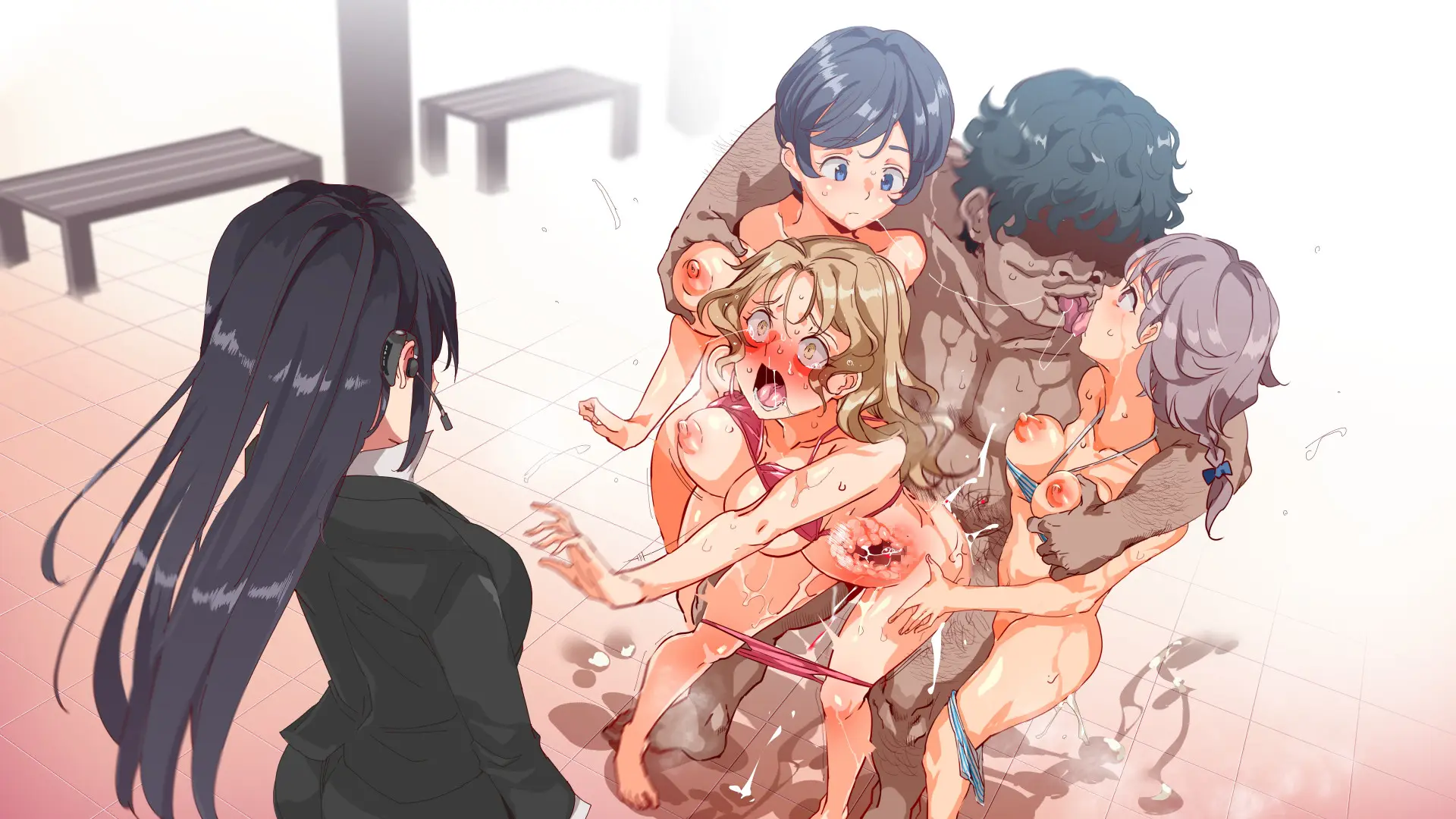 Mukanshin Pool ~Au Onna Zenin, Sekuhara Shihoudai No Aruku Nama Onaho | 무관심 수영장 ~만나는 여자 전원 성희롱 무제한의 걸어다니는 생오나홀 ~